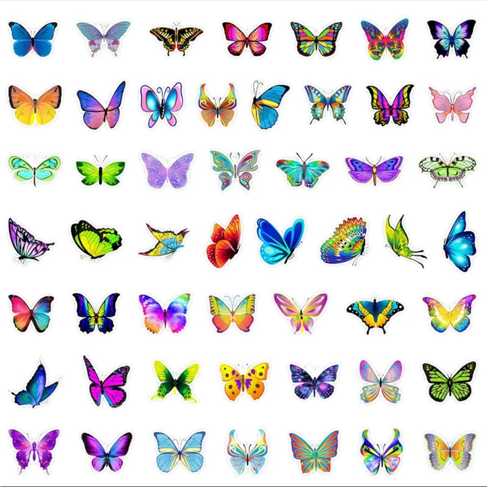 50 Butterfly Stickers Vinyl Waterproof PRICE IS FIRM - Picture 3 of 5